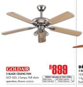 Goldair 5 Blade Ceiling Fan GCF-525