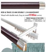 Rod & Track 33 MM Double 1.5M Mahogany-Each