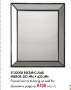 Studded Rectangualr Mirror-503mm x 630mm