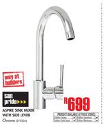 San Pride Aspire Sink Mixer With Side Lever Chrome