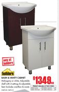 Builders Basin & Vanity Cabinet-Each