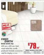 Fired Earth River White Tile-Per Sqm