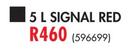 Fired Earth 5Ltr Signal Red Gloss Enamel