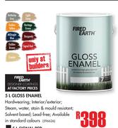 Fired Earth 5Ltr Signal Red Gloss Enamel