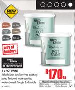 Fired Earth Pot Paint-1Ltr Each