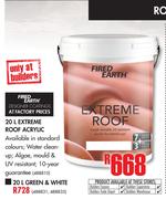 Fired Earth Green & White-20Ltr