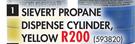 Sievert Propane Dispense Cylinder Yellow