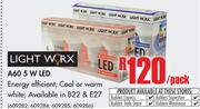 Light Worx A60 5W LED-Per Pack