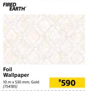 Fired Earth Foil Wallpaper-10m x 530mm