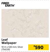 Fired Earth Leaf Wallpaper-10m x 530mm