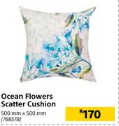 Ocean Flowers Scatter Cushion-500mm x 500mm