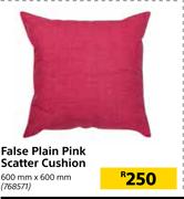 False Plain Pink Scatter Cushion-600mm x 600mm