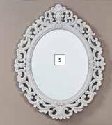 DH Oval Victorian Mirror White 720mm
