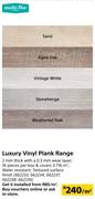 Multi-Flor Luxury Vinyl Plank Range-Per Sqm
