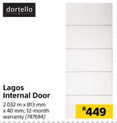 Dortello Lagos Internal Door 2.032m x 813mm x 40mm