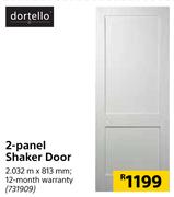 Dortello 2 Panel Shaker Door 2.032m x 813mm