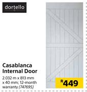 Dortello Casablanca Internal Door 2.032m x 813mm x 40mm