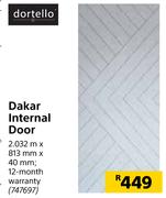 Dortello Dakar Internal Door 2.032m x 813mm x 40mm