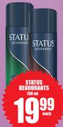Status Deodorants-130ml Each