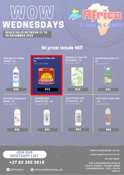 Africa Cash And Carry : Wow Wednesday (21 December - 30 December 2022), page 1