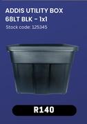 Addis Utility Box 68Ltr BLK-1x1 Stock Code: 125345