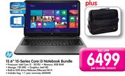 HP 15.6" 15 Series Core i3 Notebook Bundle-Per Bundle