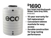 Eco Tanks Pool Backwash Water Tank Grey 500L 81464383