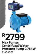 Max Pumps Centrifugal Water Pressure Pump 0.75KW 81434301