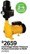 Centrifugal Water Pressure Pump & Controller 0.75KW 81476802
