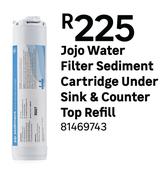 JoJo Water Filter Sediment Cartridge Under Sink & Counter Top Refill 81469743