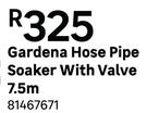 Gardena Hose Pipe Soaker With Valve 7.5m 81467671