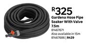 Gardena Hose Pipe Soaker With Valve 7.5m 81467671