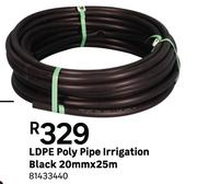 LDPE Poly Pipe Irrigation Black 20mm x 25m 81433440