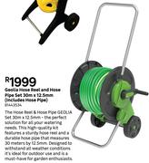Geolia Hose Reel & Hose Pipe Set 30m x 12.5mm (Includes Hose Pipe) 81443534