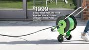 Geolia Hose Reel & Hose Pipe Set 30m x 12.5mm (Includes Hose Pipe) 81443534