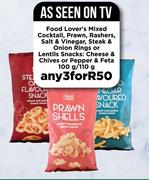 Food Lover's Mixed Cocktail, Prawn, Rashers, Salt & Vinegar, Steak & Onion Rings-For Any 3