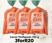 Carrot Thriftpacks 750g- For 3