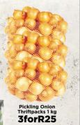 Pickling Onion Thriftpacks 1kg- For 3
