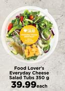 Food Lover's Everyday Cheese Salad Tubs 350g- Each