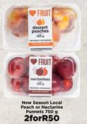New Season Local Peach OR Nectarine Punnets 750g- For 2