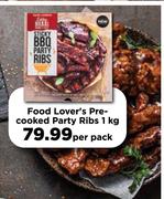 Food Lover's Pre-Cooked Party Ribs-1kg Per Pack