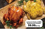 Lemon & Herb Or BBQ Spatchcock Chicken-Per Kg