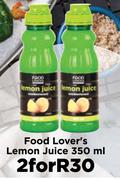 Food Lover's Lemon Juice-For 2 x 350ml