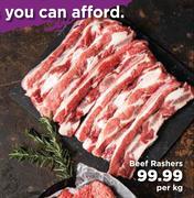 Beef Rashers-Per kg