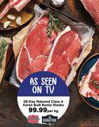 Signature 28-Day Matured Class A Karan Bulk Rump Steaks-Per kg