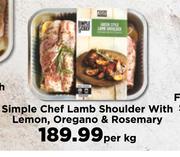 Simple Chef Lamb Shoulder With Lemon, Oregano & Rosemary-Per kg