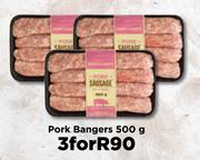 Pork Bangers-For 3 x 500g