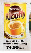 Nescafe Ricoffy Instant Coffee-750g Each
