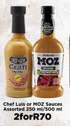 Chef Luis Or MOZ Sauces Assorted-For 2 x 250ml/500ml