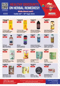 Africa Cash & Carry : Healthy Discounts On Herbal Remedies (04 September - 10 September 2024)